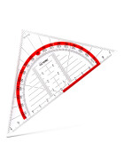Geometrie Dreieck 16 cm ohne Griff, Facette, Tuschenoppen, Polysterol