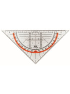 Geometrie Dreieck 16 cm mit Griff, Facette und Tuschenoppen, Polysterol