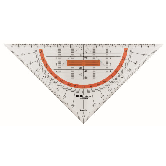 Geometrie Dreieck 25 cm Griff lösbar, Facette, Tuschenoppen, Polysterol