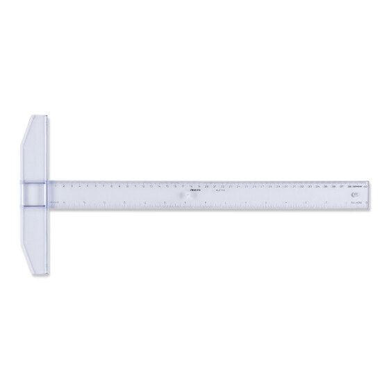 College Reißschiene 40 cm transparent, mm-Teilung,Tuschekante