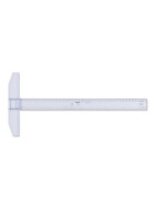 College Reißschiene 40 cm transparent, mm-Teilung,Tuschekante