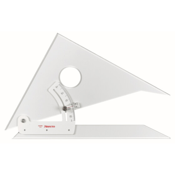 Verstellwinkel glasklar, Facette durchgehend - 10 Zoll, Kathete 25 cm