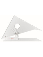 Verstellwinkel glasklar, Facette durchgehend - 10 Zoll, Kathete 25 cm