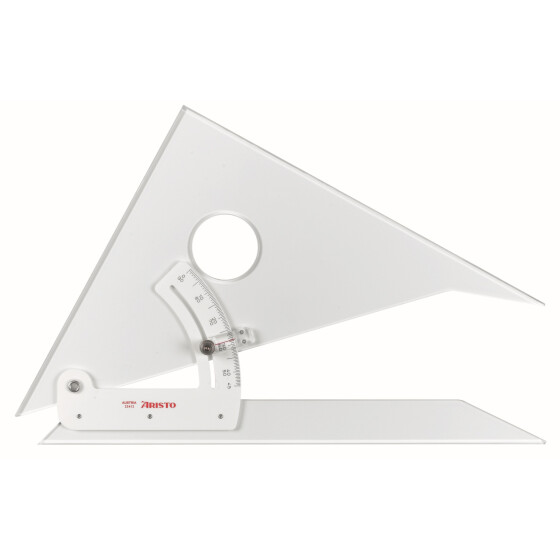 Verstellwinkel glasklar, Facette durchgehend - 12 Zoll, Kathete 30 cm