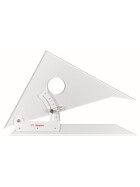 Verstellwinkel glasklar, Facette durchgehend - 12 Zoll, Kathete 30 cm