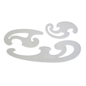 Burmester Kurvenlineal-Satz 3-teilig, transparent