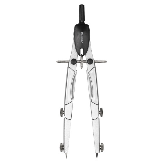 Schnellverstellzirkel Studio bis Ø 340 mm, mattvernickelt, 2 Gelenke