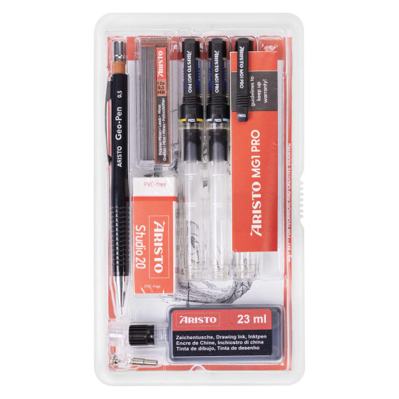 Tuschefüller mg1 Studio 3er-Set 8-teilig, Stärken 0.35/ 0.5/ 0.7 mm