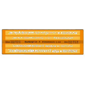 Schriftschablone Duo Script für Fineliner und...