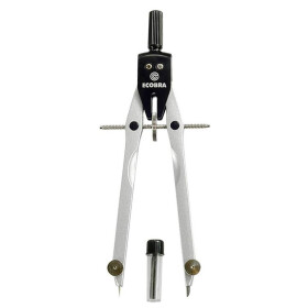 Geometrie-Zirkel duo-Tec silberfarben
