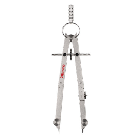 Teilzirkel aus Vollmetall 2 Gelenke, Adapter, Ersatzminen