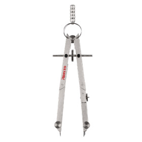 Teilzirkel aus Vollmetall 2 Gelenke, Adapter, Ersatzminen