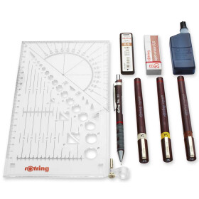 Tuschefüllerset rotring ISOGRAPH 0,25 / 0,35 / 0,50 mm