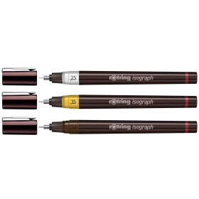 Tuschefüllerset rotring ISOGRAPH 0,25 / 0,35 / 0,50 mm