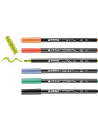 Porzellan-Pinselstift 4200 1 - 4 mm - 6er Set Vivid (Natur-) Farben sortiert