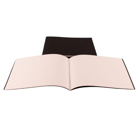 Skizzenheft A4 - 40 Seiten Querformat Starter-Skizzenbuch 140 g/m - Schwarzer Kartoneinband