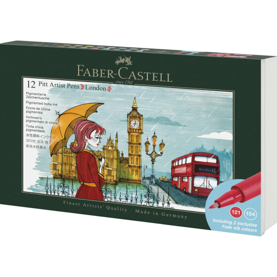 Zeichenstift Pitt Artist Pen Brush 12er Set - London