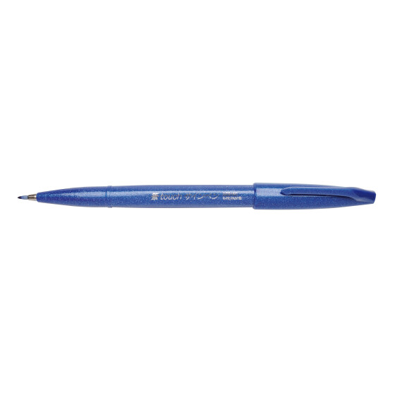 Kalligrafiestift Sign Pen Brush blau Pinselspitze: 0,2 - 2,0mm
