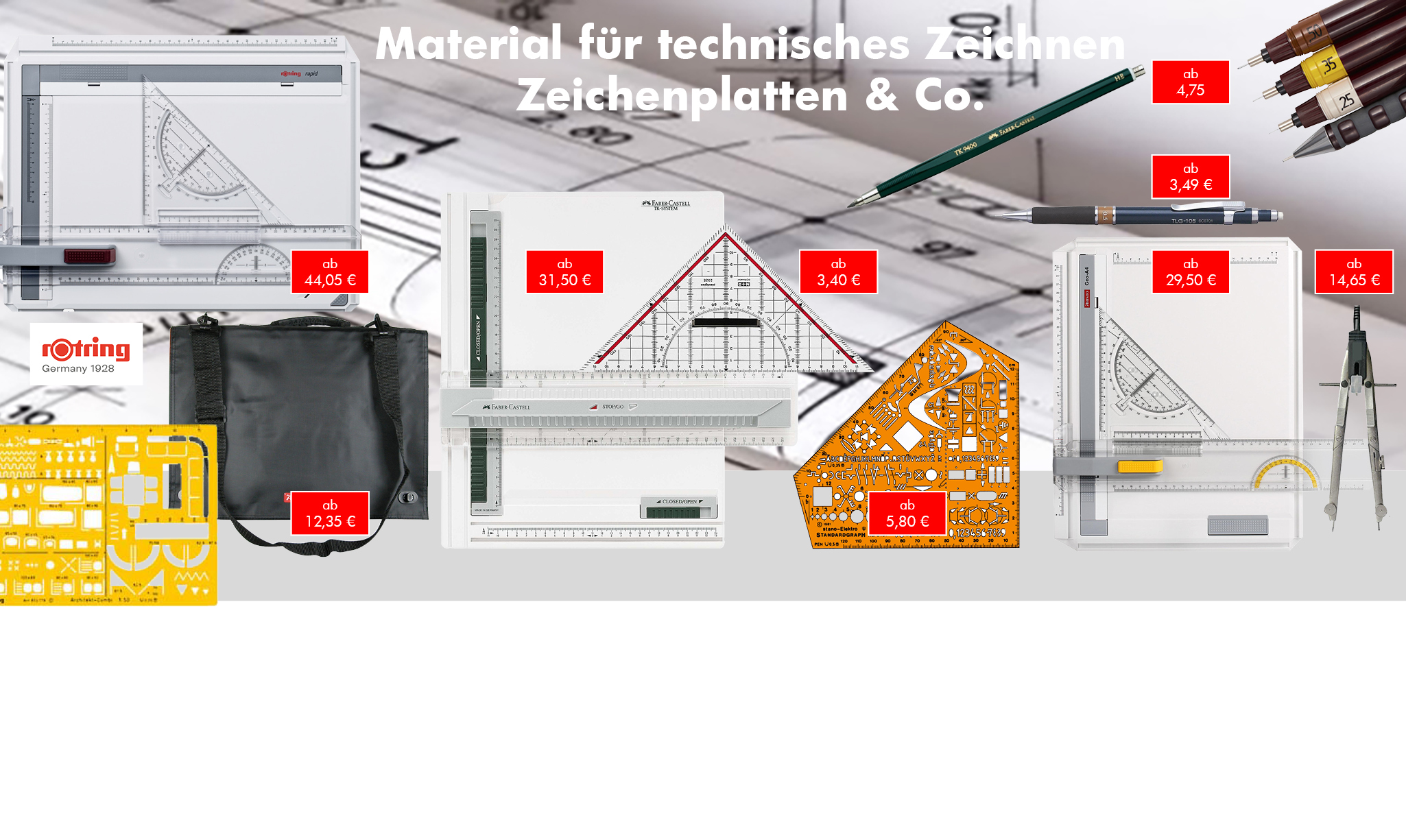 Material für technisches Zeichnen