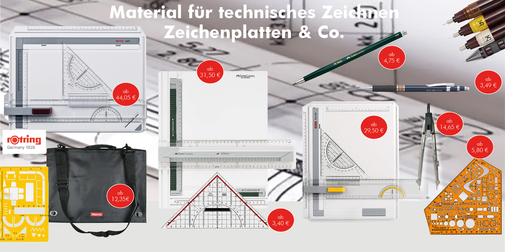 Material für technisches Zeichnen